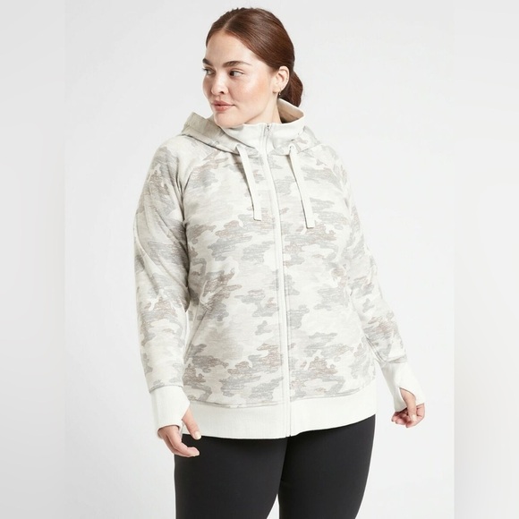 Athleta Triumph Camo Printed Hoodie Jacket - Picture 1 of 12